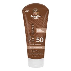 Australian Gold Face + Self tanner Lotion Sunscreen SPF50 - 88 ml.